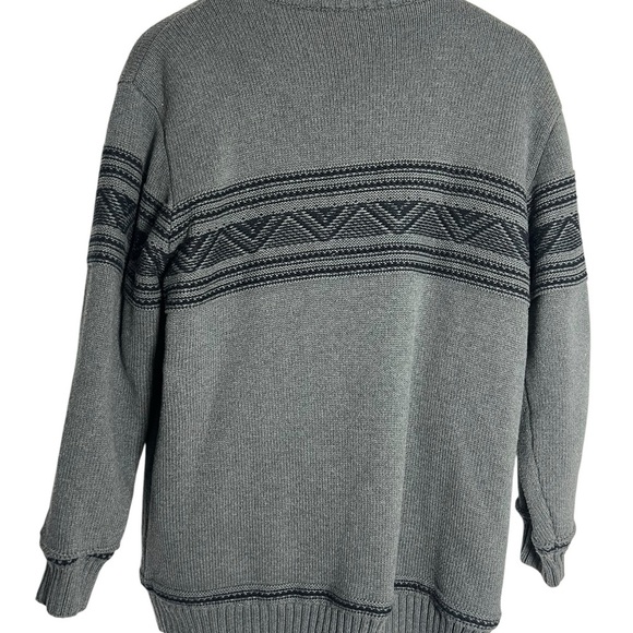 Emanuel Ungaro Gray Zip-Up Sweater with Black Accents - Picture 4 of 4